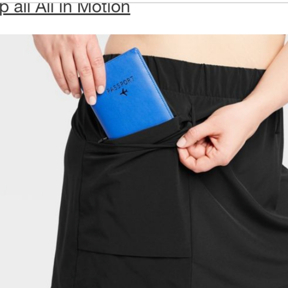 Black Stretch Skort w pocket